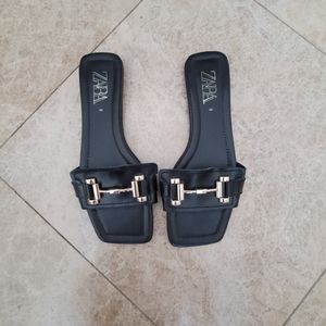 Zara square toe slide
